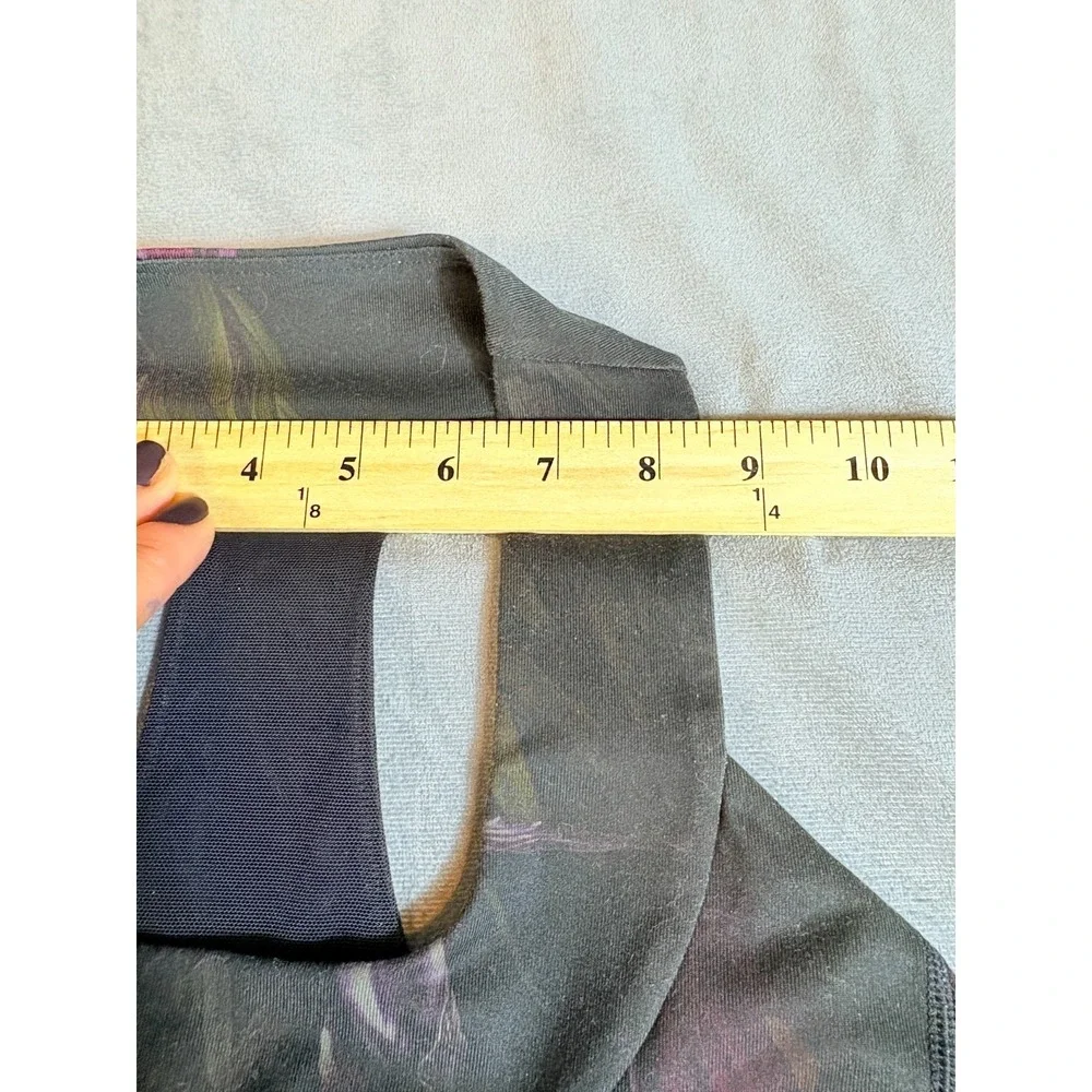 Lululemon Scoop Neck Tank Midnight Iris Black Floral Workout Top Racerback 4 - Picture 4 of 11